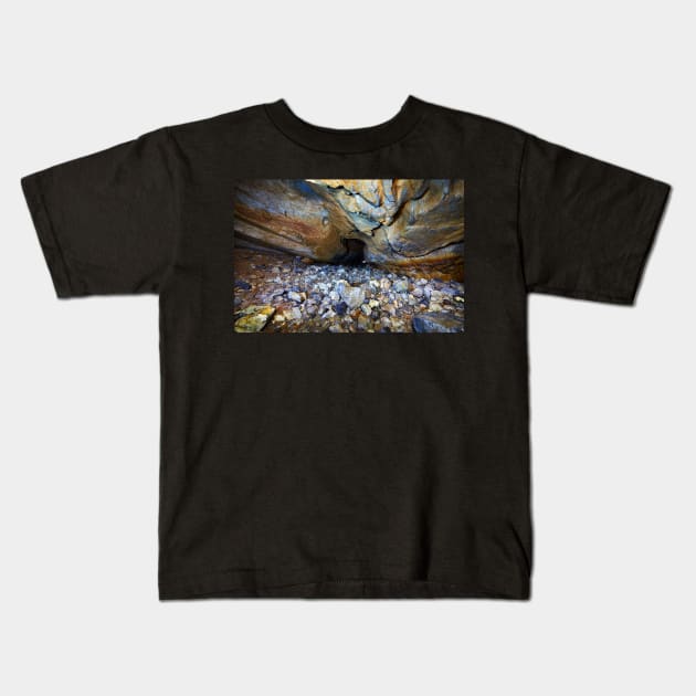 Coiba Mare cave in Romania Kids T-Shirt by naturalis